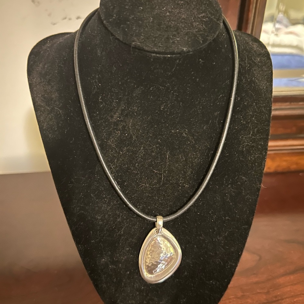 Silpada Sterling Silver and Leather Necklace